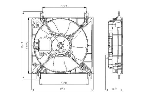 Replace mi3115107 - 01-04 chrysler sebring radiator fan assembly oe style part