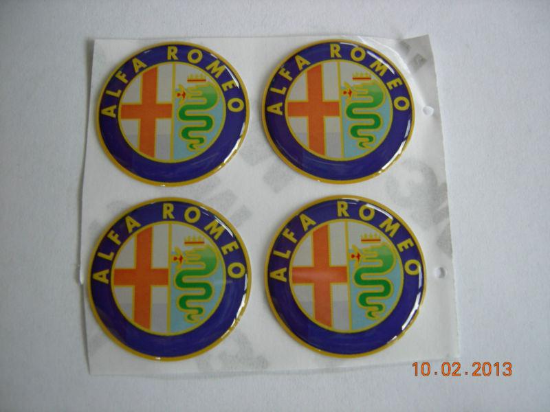 Alfa romeo logo sticker decal plastic set of four spider 164 graduate