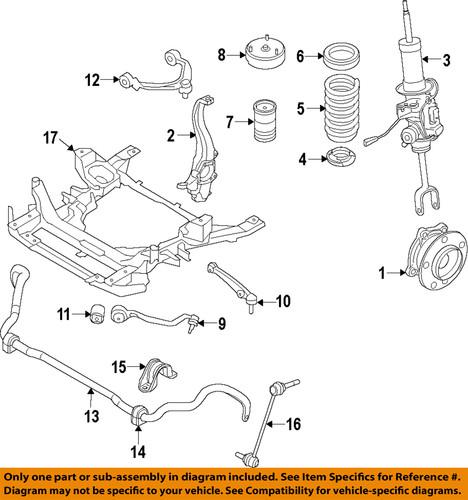 Bmw oem 37116796925 suspension strut assembly/front strut