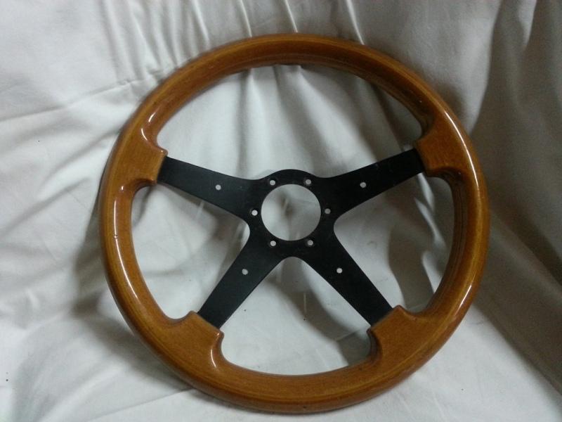 Vintage wooden steering wheel made in italy fiat lancia alfa romeo bmw mercedes