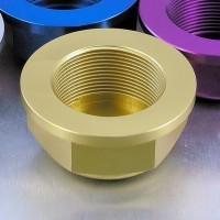 Aluminium  top yoke nut various models  in gold  by probolt