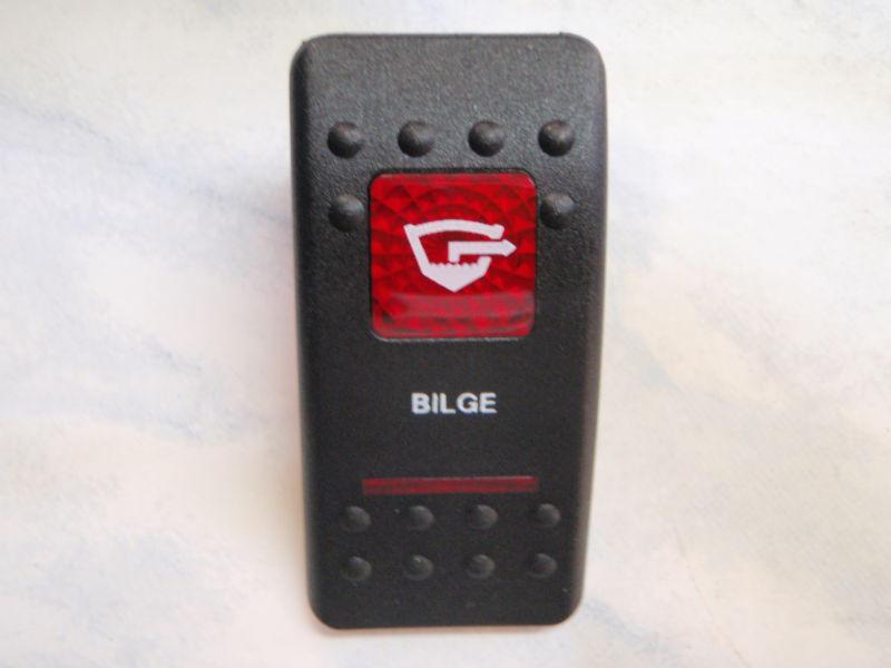 Bilge pump switch carling vjd1a60b on/off/on 1 independent light black red lens