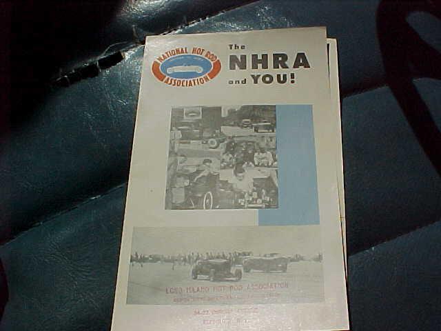 1950s national hot rod association nhra orig application from long island rare