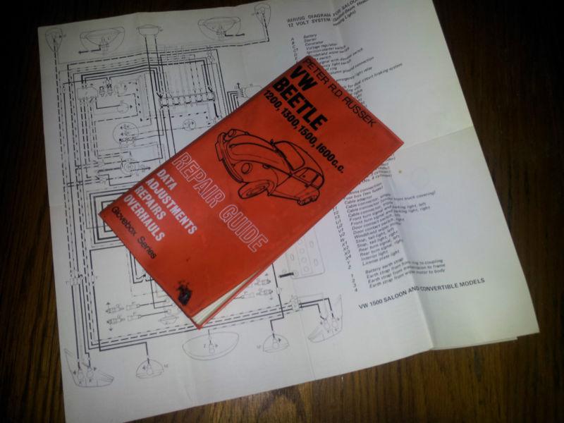Vw beetle repair guide by peter russek - 1972 pb - glove box series