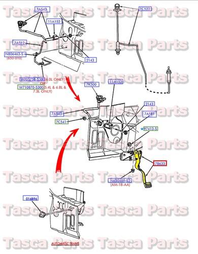 New oem 6 sp (zfhd) man trans clutch pedal & bracket f250 f350 f450 f550 s duty