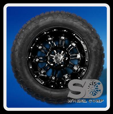 18" xd wheels rims hoss 795 rims black & 285-60-18 nitto terra grappler at tires