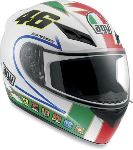 Agv k3 valentino rossi replica full-face adult helmet, icon-red/white/green, xl