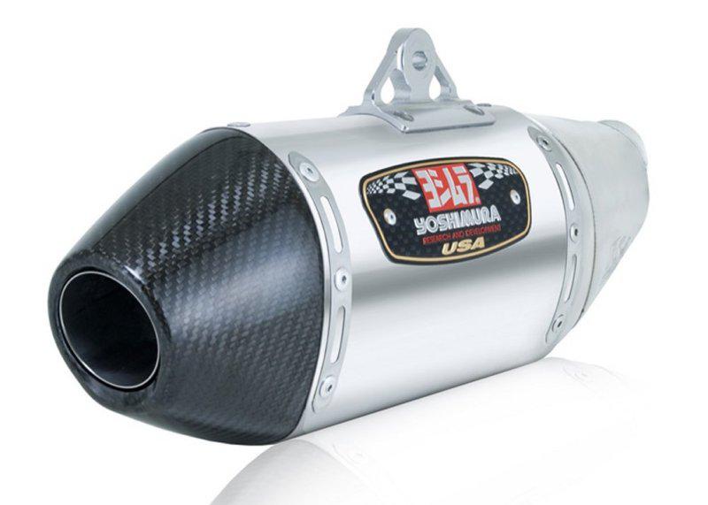 Yoshimura rs-4 slip-on muffler stainless/stainless/carbon for kaw zx-6r 09-12
