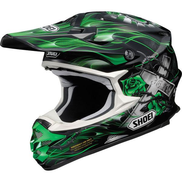 Green/black s shoei vfx-w grant helmet 2013 model