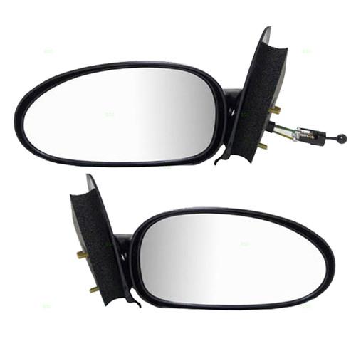 New pair set manual remote side view mirror glass housing assembly 97-02 saturn