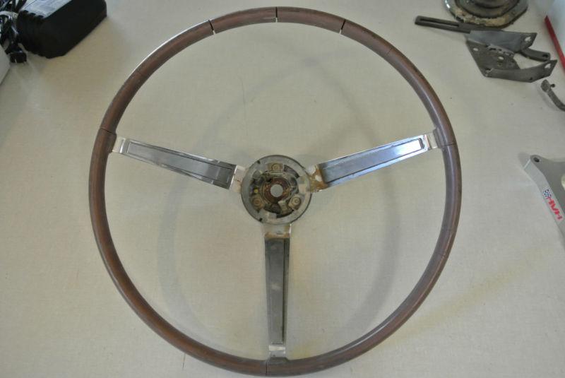 Mopar plymouth woodgrain steering wheel 1964-1969 barracuda dart charger coronet