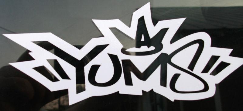 Yums car window sticker decal- x2