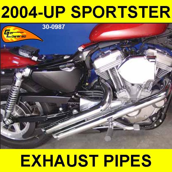 2004-up harley sportster slash exhaust pipes drag viper