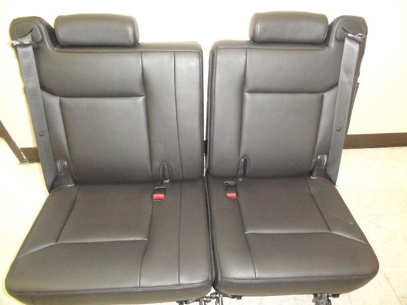 2008-2009 hummer h2 3rd row seats ( set ) ebony black leather mint condition 