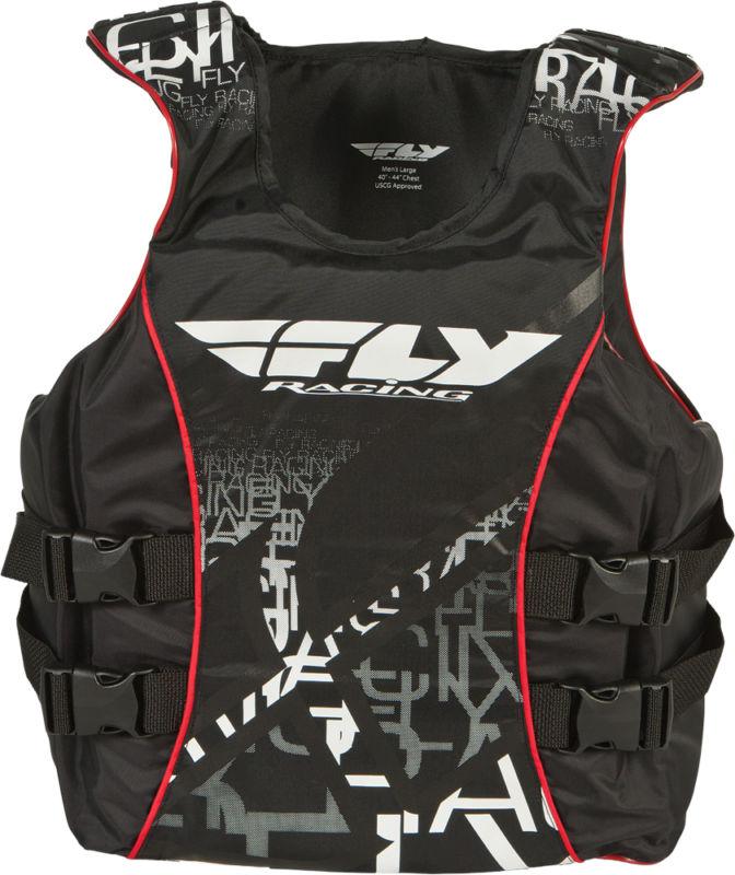 Fly racing pullover life vest black/white small 32-36in.