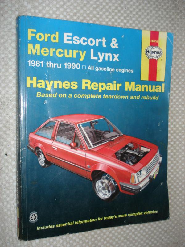1981 thru 1990 ford escort mercury lynx shop manual service book 89 88 87 86 85