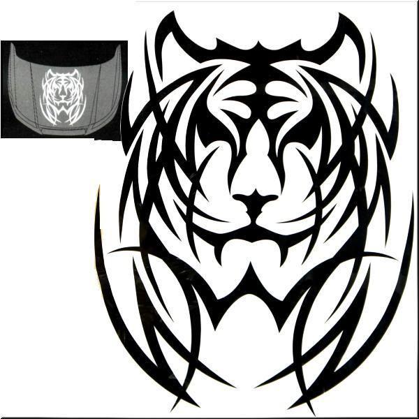 Car hood decoration tiger design decal sticker black
