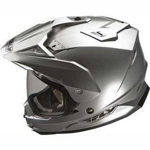 New fly racing trekker dual sport motorcycle silver helmet size: lg-2xl