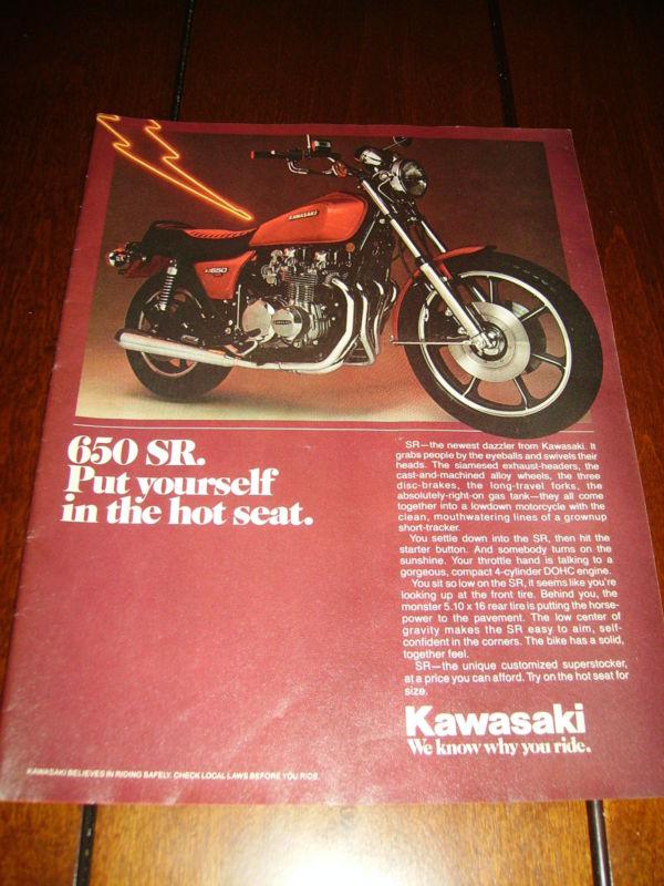1978 kawasaki kz-650   ***original ad*** hot seat