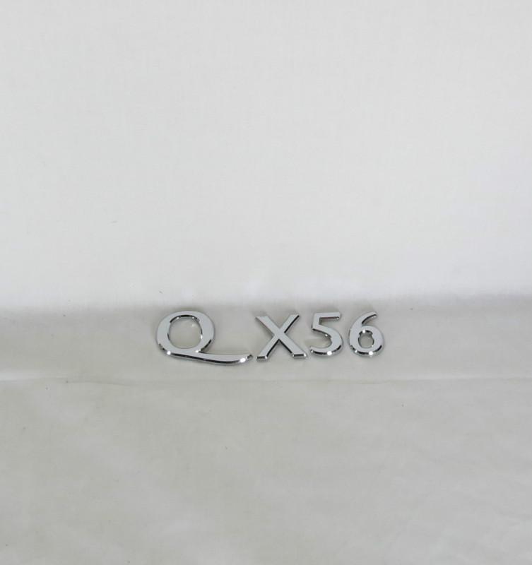 11-12 infiniti qx56 rear liftgate emblem letters nameplate sign logo infinity