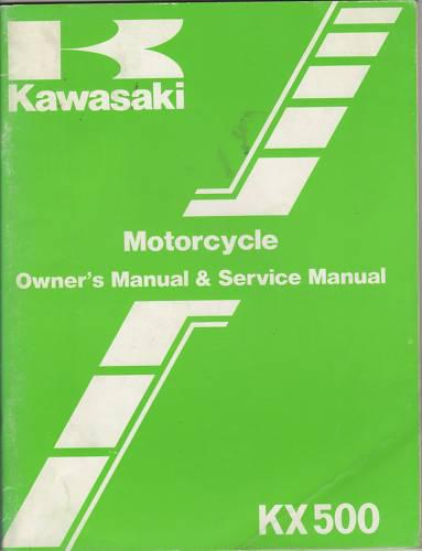 1985 kawasaki motorcycle kx500  service manual 