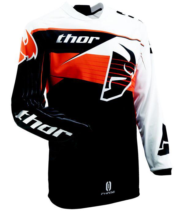 Thor 2013 phase streak orange mx motorcross atv jersey s small new