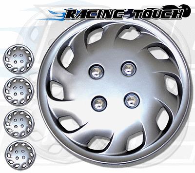 Metallic silver 4pcs set #501 14" inches hubcaps hub cap wheel cover rim skin