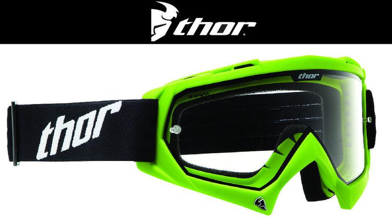 Thor enemy solid green dirt bike goggles motocross mx atv gogges googles 2014