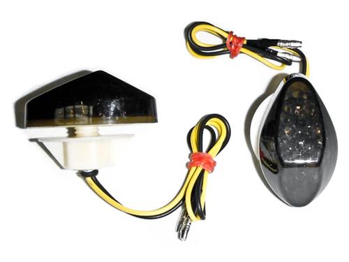 Flush mount led turn signals indicators smoke lens for 2003-2012 honda cbr 600rr