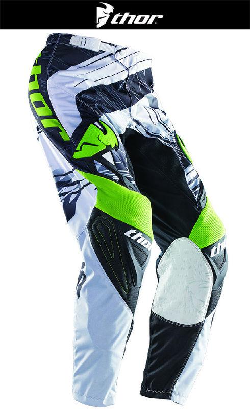 Thor phase swipe green black white sizes 28-44 dirt bike pants motocross mx atv