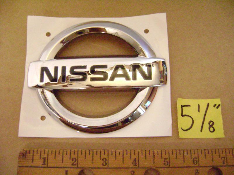 Nissan chrome plastic emblem maxima 5 1/8" titan murano frontier pathfinder
