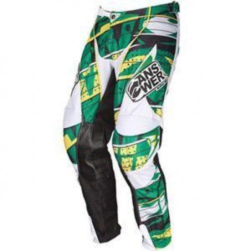 Answer motocross pants alpha air green yellow 34