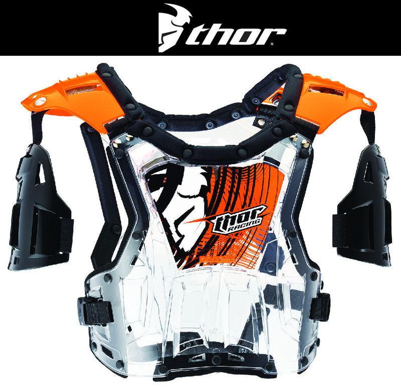 Thor youth orange quadrant dirt bike roost guard chest protector mx atv 2014