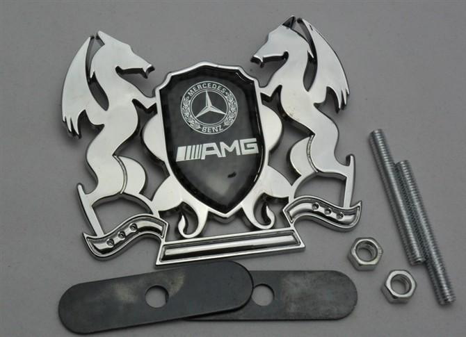 Auto car front grille metal badges badge - (/ / / amg) logo