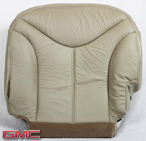 00-02 gmc yukon slt driver side bottom replacement leather seat cushion cover