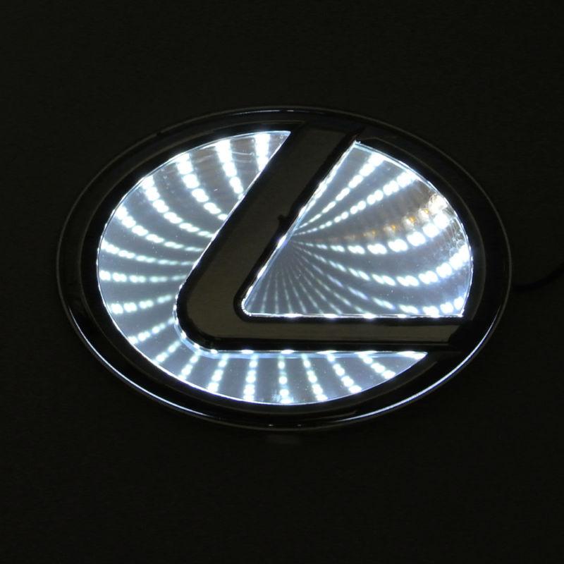White led 3d car logo badge light lamp emblem sticker decal sticker for lexus