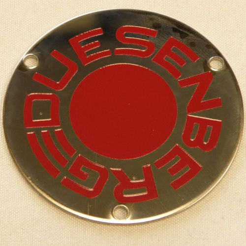 Duesenberg model j hubcap emblem tag