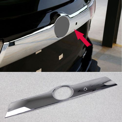 Abs chrome rear trunk lid cover trim with hole fit for toyota highlander 2014-16