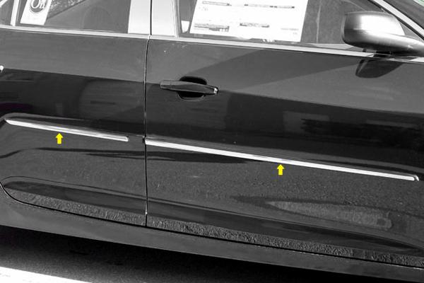 Saa mi53105 2013 chevy malibu body side molding polished car chrome trim