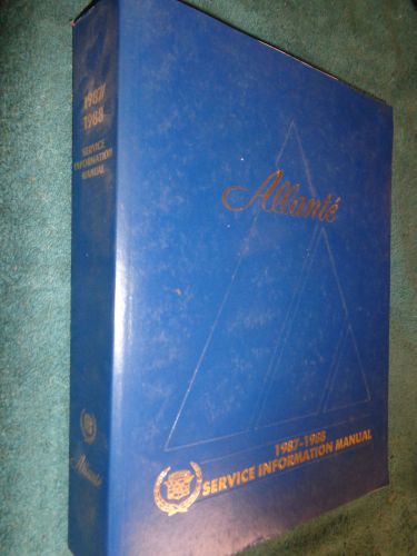 1987 / 1988 /  cadillac allante shop manual / original g.m. service book