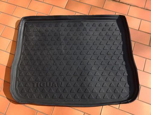 Genuine vw tiguan oem black rubber rear cargo mat fits 2007-2014 models