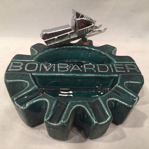 Orig late 1960&#039;s bombardier snowmobile dealer showroom ceramic 7&#034;  no reserve