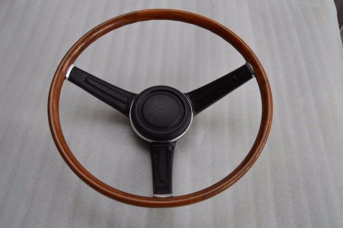 Bmw vintage genuine wood steering wheel e3 e9 e10 csi 2002 1802 3.0 cs petri