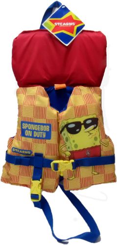 Stearns &#034;sponge bob bubbles&#034;  infant life jacket vest pfd uner 30 pounds