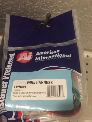 Ford-mazda car stereo  wiring harness wire aftermarket radio install  fwh598 ai