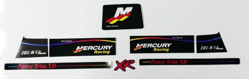 Mercury decals mercury mercruiser bravo three racing xr w/ram decal 8 piece set