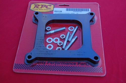 1/2&#034; inch open phenolic carburetor spacer kit-no heat on holley carb-chevy/ford