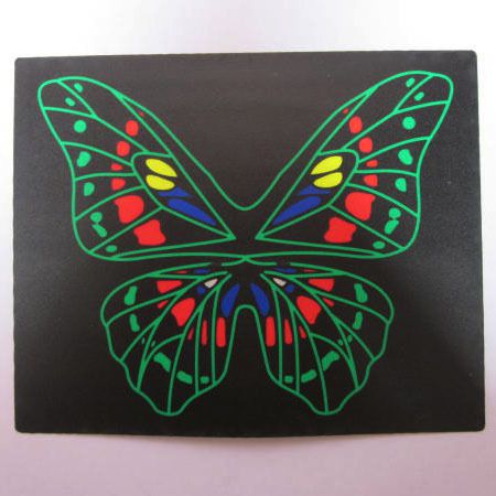 Beautiful 6.3&#034; green butterfly sound music activated equalizer light sticker kit