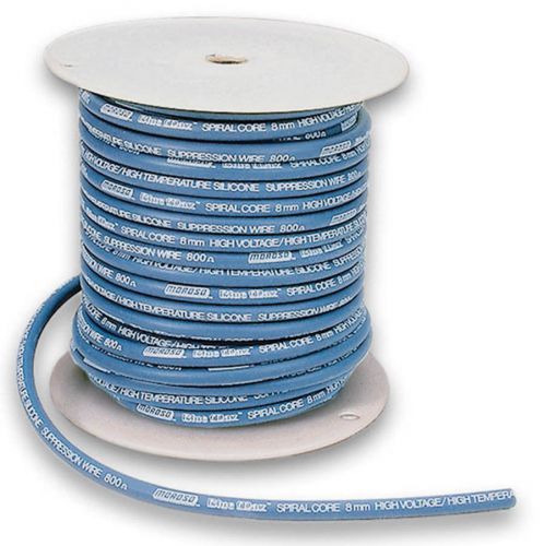 Moroso blue max spark plug wire 8mm 100 ft spool blue p/n 73230