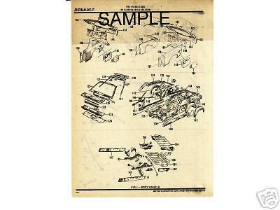 1976 1977 mazda 808 body parts list crash sheets mof